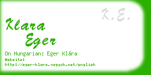 klara eger business card